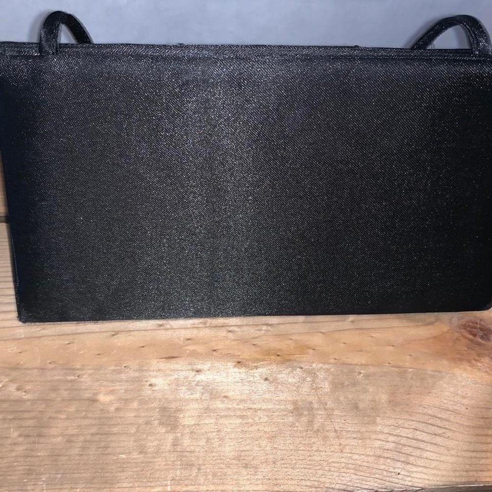 Black mini purse with dangle beads - Picture 3 of 4
